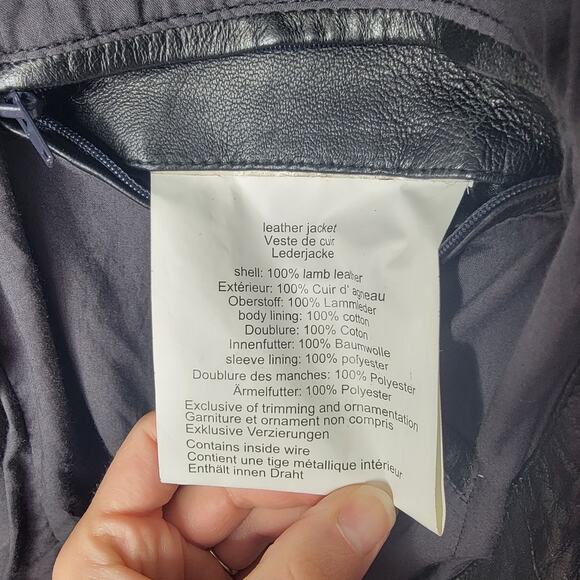 MAURITIUS LEATHER MEN'S GOEFF LAMB LEATHER ZIP-FRONT TRUCKER JACKET - Picture 16 of 16